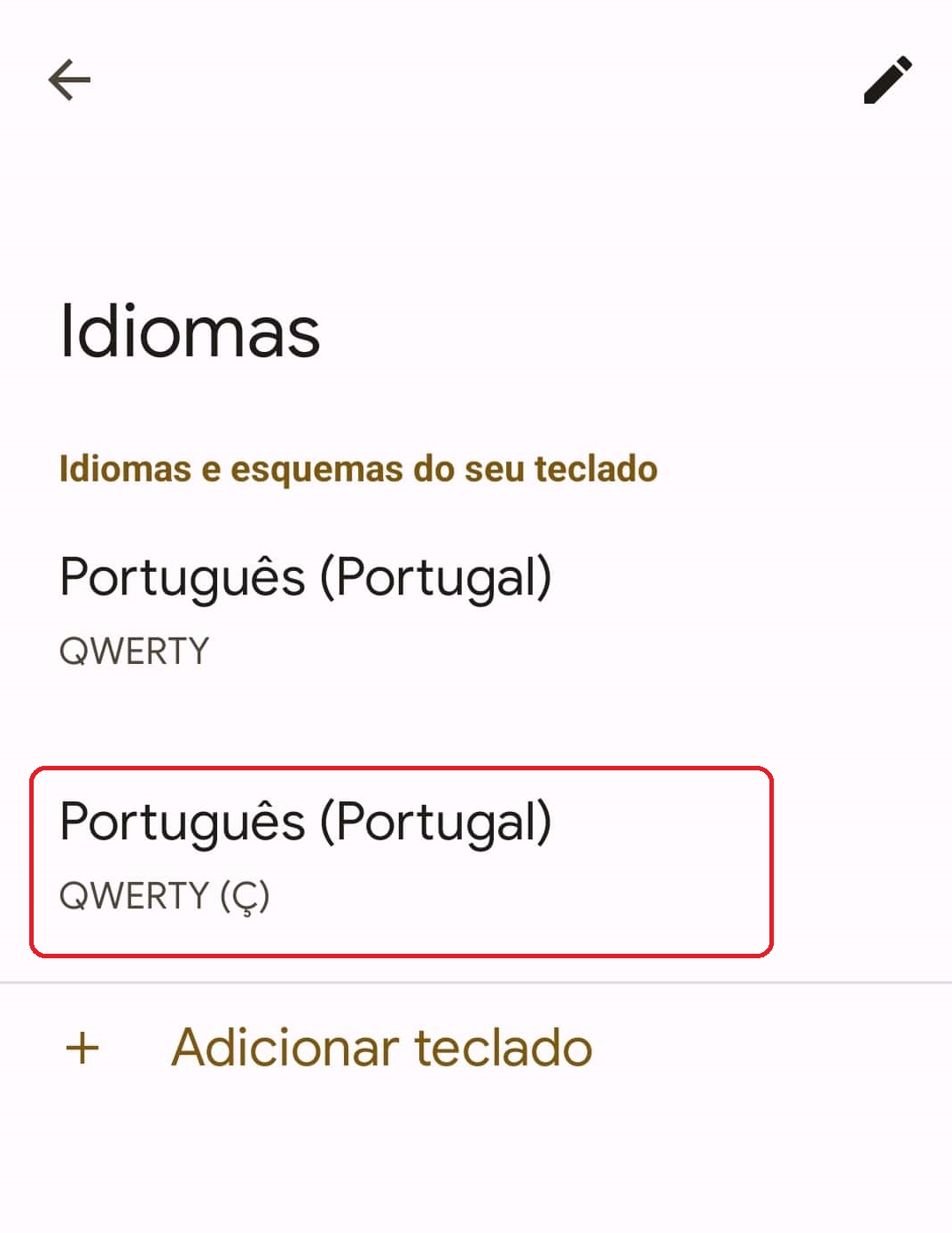 idiomas e escrita