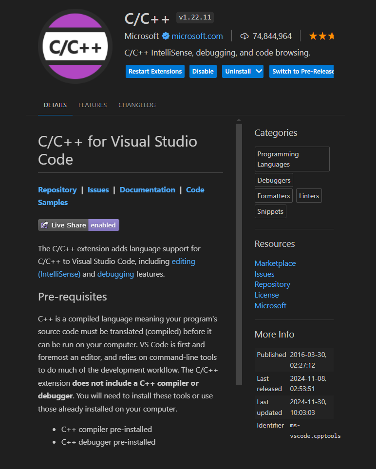 C++ extension